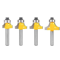 6.35Mm Shank Router Bits Set Hoekronde hoogwaardige legering hoek afrondfrees met lager voor houtbewerkingstool