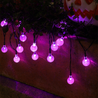 6.5M / 7M 30 / 50LED Zonne energie Bubble Crystal Ball Shape LED String Lights voor Halloween Feestdagen Decoratie