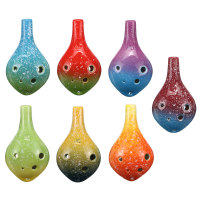 6 Gaten Keramische Ocarina Alto C Tone Fles Stijl Muziekinstrument met Lanyard Muziek Score Voor Muziekliefhebber en Lee