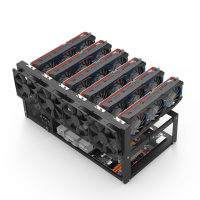 6 GPU Mijnbouw Case Staal Open Lucht Mijnwerker Mijnbouw Rig Computer Case ETH Frame Rig voor Bitcoin Mijnwerker Kit Ong