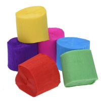 6 Kleuren 25M ballonpapierrol Geplooide papierrol Gekleurd papier Gerimpeld lint Ballonwimpel Gekleurd papier Kunst Deco