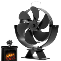 6 Mes Houtbrander Openhaardventilator Mini Warmte Aangedreven Kachelventilator Eco ventilator Stil Thuis Efficiënte Warm