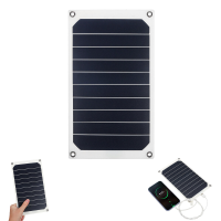 6 W 6 V 1.2A USB oplader Fotovoltaïsche Opladen Sunpower Cells Zonnepaneel Power Bank met Suckers & Carabiner