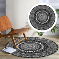 60/100/120CM Mandela Bloem Ronde Tapijt Niet giftig Geurloos Antislip Ronde Vloermat Voor Keuken Bed Sofa
