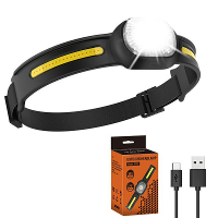 600 Lumen XPG+COB LED koplampen Oplaadbare USB Koplamp Met Veiligheidslicht Waterdichte Draagbare Hoofdlamp Voor Fietsen