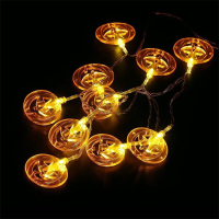 6M Halloween holle oranje pompoen string verlichting 40LED kerstversieringen vakantie verjaardagsfeestje oranje string v