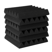 6Pcs 300 × 300 × 50mm Driehoekisolatie Verminder Ruis Spons Schuim Katoen