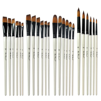 6St Nylon Schilderborstel Art Tekening Aquarelborstel Soft Verschillende hoofdafmetingen Borstelbenodigdheden