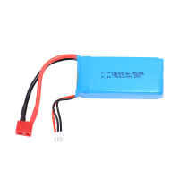7.4V 2200mAh 25C 2S LiPo Batterij T Deans Plug voor Mjx 16210 16208 16207 1/16 Rc Auto