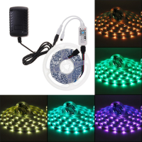 7.5M Niet waterdichte WiFi APP RGB 5050SMD LED Stripverlichtingsset + 24 toetsen Afstandsbediening Werkt met Alexa Googl