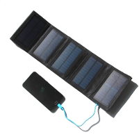7.5W Zonnige Opvouwbare Tas 5V 1.5A Max USB Buitenshuis Draagbare Zonnepaneel Lader voor Mobiele Telefoon