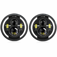 7 Inch Led Auto Koplamp H4 Koplamp DRL Rond Voor Jeep voor Wrangler Motorfiets