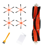 7 Stks Huishoudapparatuur Onderdelen voor Xiaomi Roborock S6 S55 Stofzuiger Oranje Zijborstels * 4 Hoofdborstel * 1 Witt