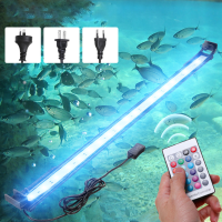 72CM 24W Aquariumverlichting Vislamp Aquarium LED verlichting Binnenplanten Vissen Luminaria RGB dimd met afstandsbedien