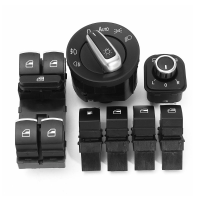 7Pcs Master Window Headlamp Window Fuel Gas Auto schakelaar Kit Voor VW Golf MK5 MK6 Jetta Passat