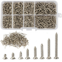 800 Stuks M2 zelftappende roestvrijstalen schroeven assortiment kit vervanging
