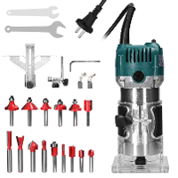 800W Compacte Elektrische Houtfrees 30000RPM met Trimmer 15 Stuks Houtfreesbits voor Houtbewerking