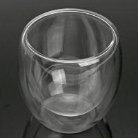 80Ml helder glas dubbelwandige mok beker geïsoleerde thermische kantoor thee drinken thee container
