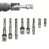 8PCS set van elektrische schroefdraad windomzetting gezamenlijke overdracht stang 1/2 schroevendraaier vierkante kop 3/8