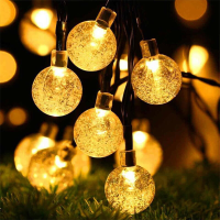 9,5 M 50LED zonne lichtsnoer voor terras, tuin, bruiloftsfeest, waterdichte buitenverlichting voor decoratie