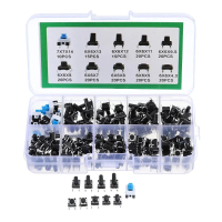900 Stuks 10 waarden tactiele drukknopschakelaar mini momentary tact assortiment kit diy
