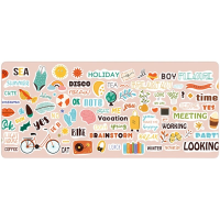 900X400mm Ins Wind Meisje Leuke Grote Muismat Oversized Cartoon Lock Rand Verdikte Spel Bureau Mat Waterdicht kantoor De
