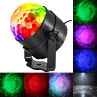 9W RGBW Geluidscontrole op afstand LED effect van watergolf Magische bal Podiumverlichting voor Christmas Party disco