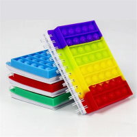 A5 Decompressie Notepad Zintuiglijke Bubble Fidget Speelgoed Druk Siliconen Cover Notebook Termijn Begin Briefpapier Ges