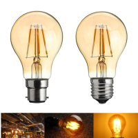 A60 E27 / B22 4W Retro LED Gloeilamp Gloeilamp voor Slaapkamer Decoratie AC220 240V