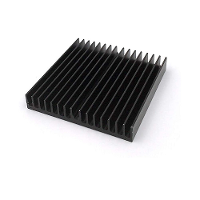 Aluminium Radiator 60 x 60 x 10 MM / 2.36''X 2.36''X 0.39'' Circuit Board Heat Sink Heatsink Cooling Cooler Fin   Zwart