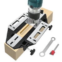 Aluminiumlegering Deurscharnier Jig Gids Houtbewerking Deurscharnier Sjabloon Sleuf Locator Deurvergrendeling Jig voor H