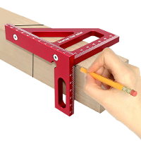 Aluminiumlegering houtbewerking vierkante gradenboog miter driehoeksrechterhoekige liniaal tekenliniaal meetinstrument v