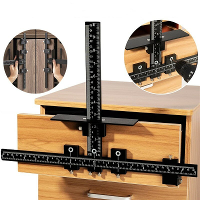 Aluminiumlegering Kastbeslag Jig Pocket Gat Jig Boorgeleider Punch Gids voor de installatie van handgrepen, knoppen en t