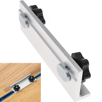Aluminiumlegering T Track Lange Stop Kits met knoppen Universele T Track Stopblok voor houtbewerking