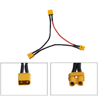 Amass XT30 serie Accupak Aansluitadapterkabel 1 vrouwelijk naar 2 mannelijk 18AWG 10CM kabel voor RC Lipo accu