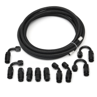 AN6   6AN 5M Nylon Stalen gevlochten oliebrandstofleidingfitting Slanguiteinde adapter KIT