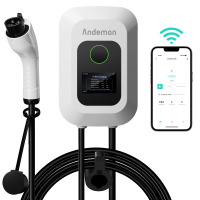 Andeman Level 2 EV lader tot 50Amp 12kW 240V Verstelbaar vermogen, ETL oplaadstation Slimme WiFi ingeschakeld met J1772 