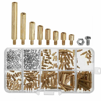 AOQDQDQD® 260 stuks M2 PCB draad messing mannelijke vrouwelijke tussenbus afstandhouder bord hex schroeven moer assortim