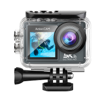 AT M40R 5K 30FPS Actiecamera 4K 60FPS Dubbel scherm 170° Groothoek 30m waterdichte sportcamera met afstandsbediening fie