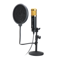 Audio Dynamische USB Condensator Geluidsopname Zangmicrofoon Microfoonset met standaardbevestiging