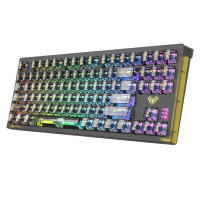 AULA F2183 Mechanisch toetsenbord RGB 87 toetsen Hotswap bluetooth Bedraad 2.4G Triple Mode toetsenbord Transparant Keyc