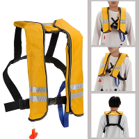 Automatisch opblaasbaar reddingsvest voor volwassenen met lichtgevende film, super drijvend voor watersporten, zwemmen,
