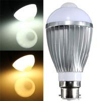 B22 9W 18 SMD 5730 Infraroodsensor Lichaamsinductielampen Warm Wit/Wit 85 265V