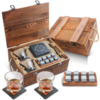 Baban Whisky Geschenksets 2 STUKS Wijnglas 300ml Glas 8 stuks Granite Chilling Whiskey