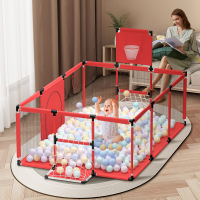 Babybox Oxford Doek Kinderen Zuigeling Hek Veiligheidsbarrières Kinderen Ballenbad Baby Speeltuin Gym met Basketbal Voet