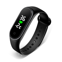 Bakeey M5 Real time detectie van lichaamstemperatuur Tijdweergave Smart Watch polsband