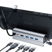 Bakeey Steam Deck Dock 6 in 1 Steam Deck Docking Station Stand Accessoires 3*USB 3.0 HDMI 4K@60Hz Gigabit Ethernet 1000M