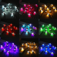 Batterij aangedreven 1.65M Islam Eid Mubarak Ramadan Zilver Paleis 10LED Feeërieke Slingerlicht Binnenhuisdecoratie