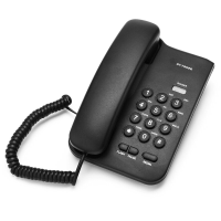 Bedrade Home Desk Desktop Callcenter Muurbevestiging Telefoon Telefoonhoorn Zwart