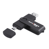 Bestrunner 2 in 1 Type C USB 2.0 16GB OTG Flash Drive U Disk 360 graden rotatie voor Type C Smart Phone Tablet Laptop